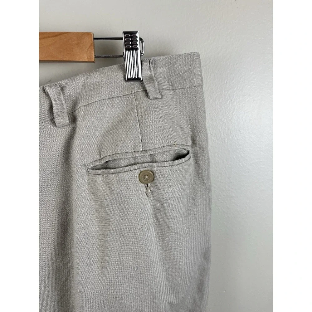 Lauren Ralph Lauren Mens 100% Linen Pants 36 x 32 Beige Classic Old Money